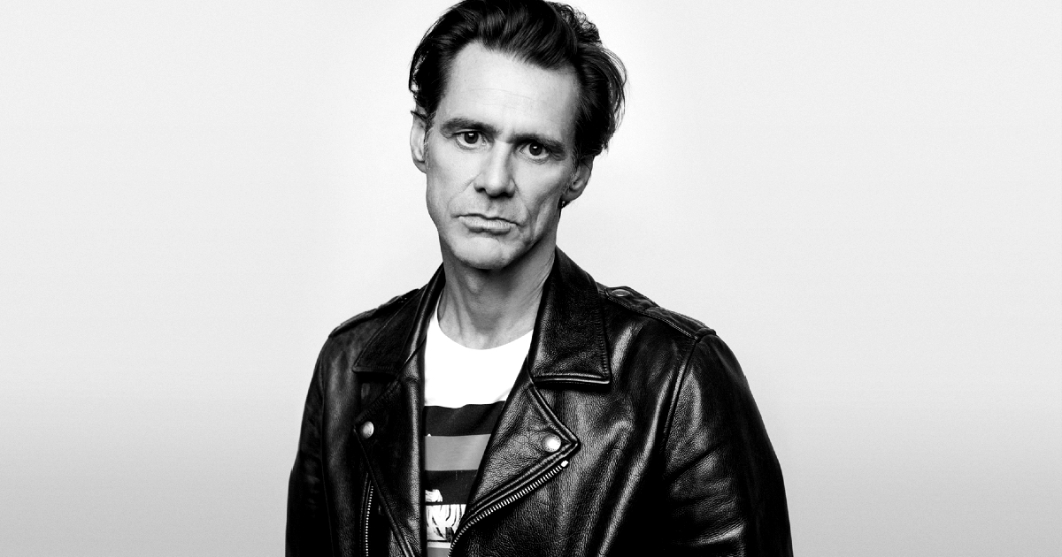 jim carrey in un ritratto in bianco e nero - nerdface