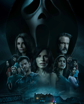 il poster mostra tutti i protagonisti all'ombra della maschera di ghostface - nerdface