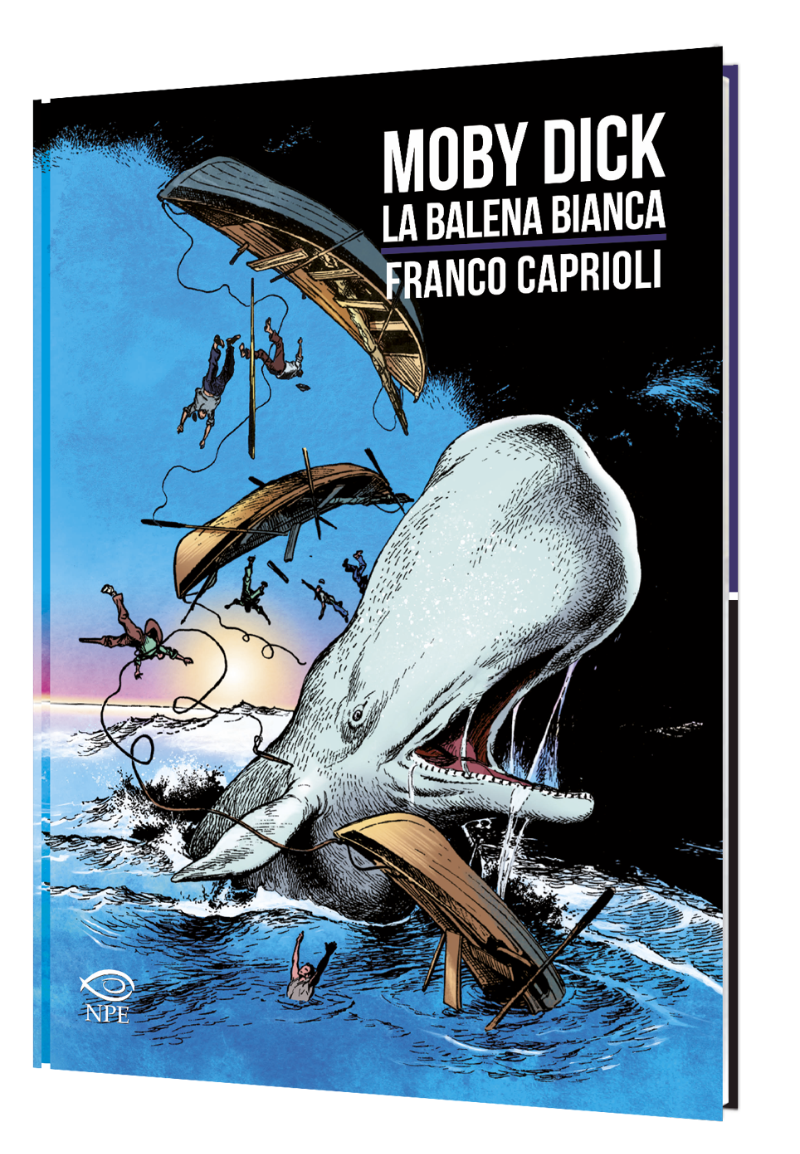 la copertina di Moby Dick di Franco Caprioli per edizioni NPE - nerdface