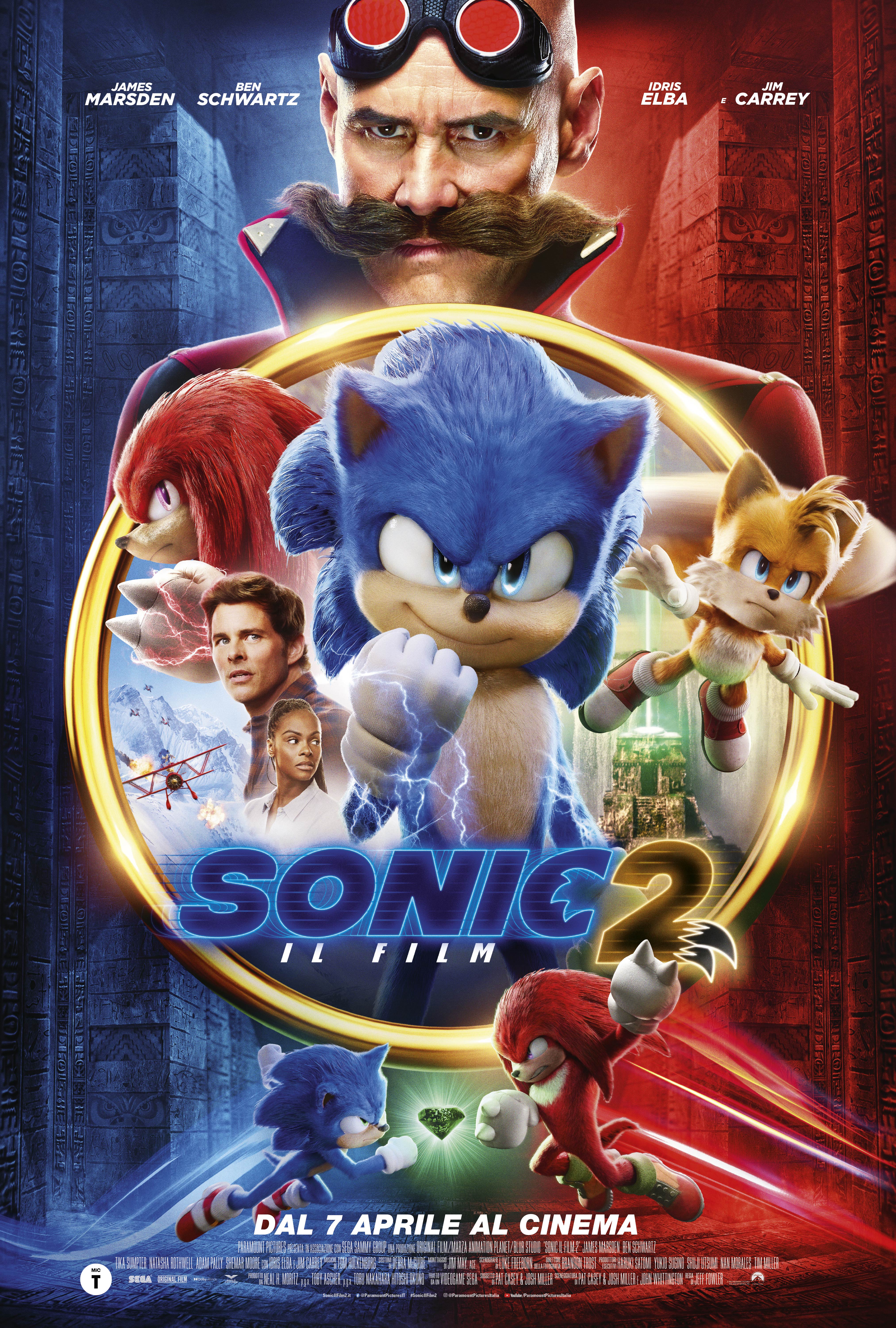 i protagnisti di sonic 2 nel poster ufficiale del film - nerdface