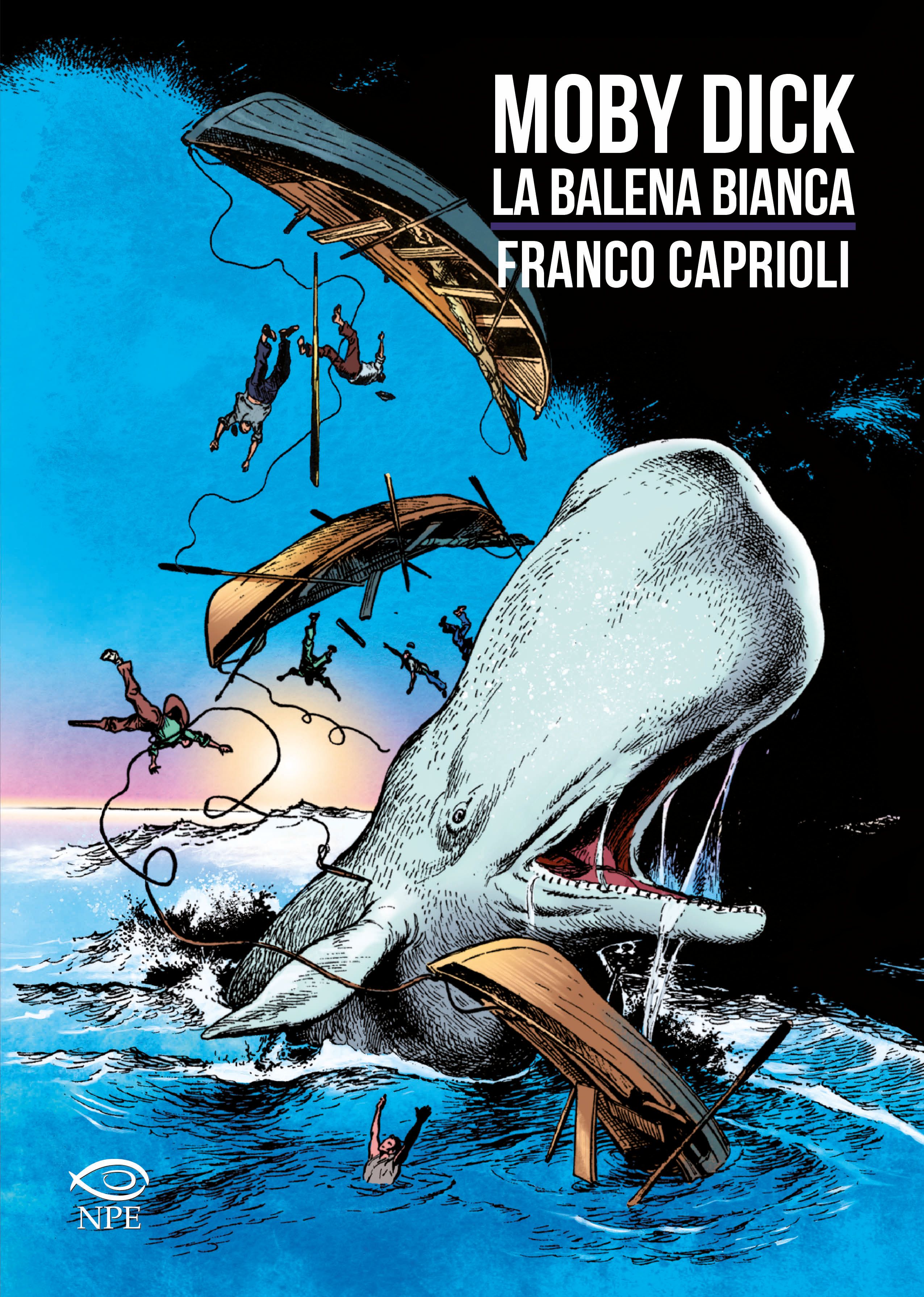 moby dick attacca tre imbarcazioni nella cover del fumetto di Franco Caprioli - nerdface