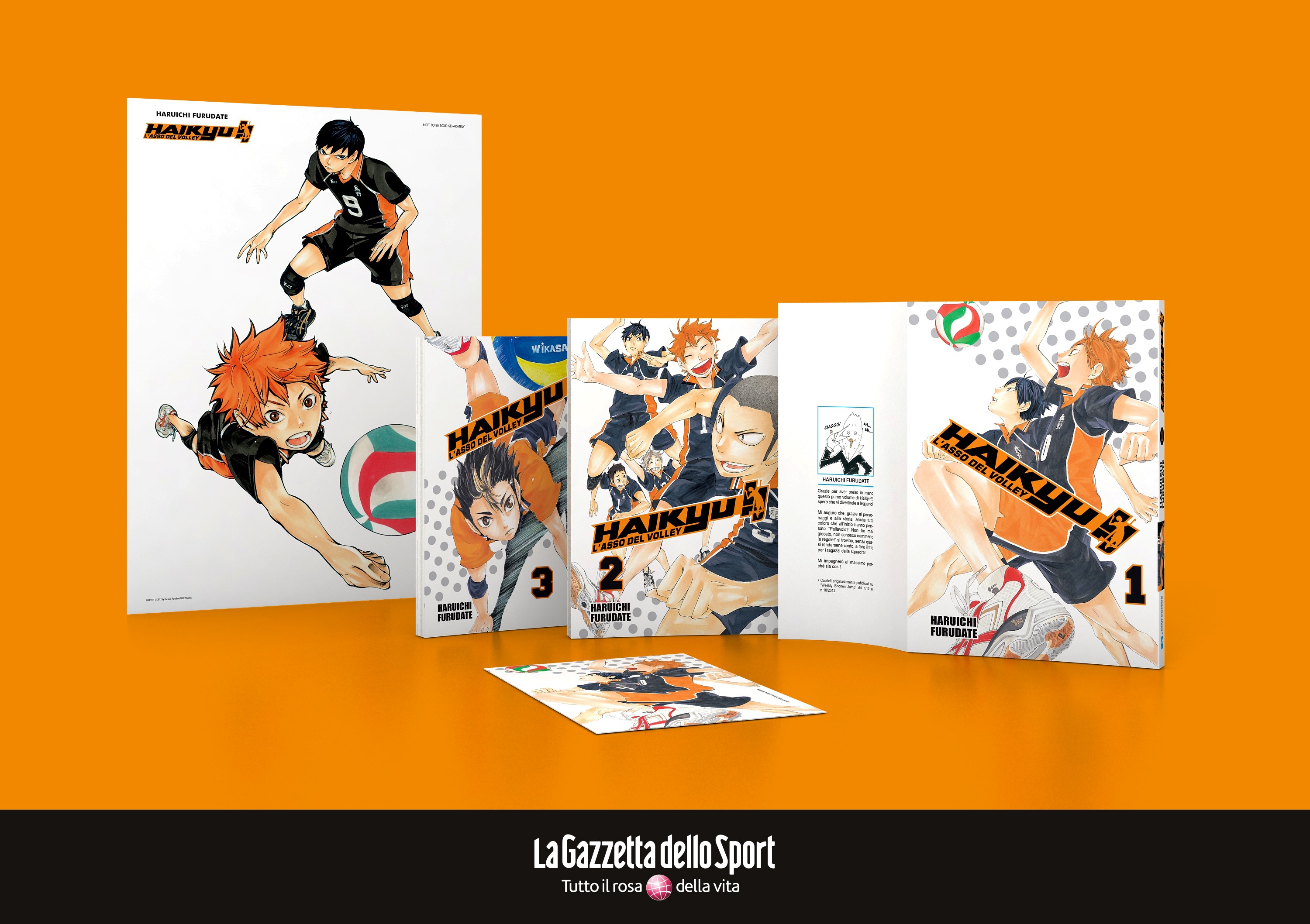 le cover dei manga di haikyu con la gazzetta dello sport - nerdface