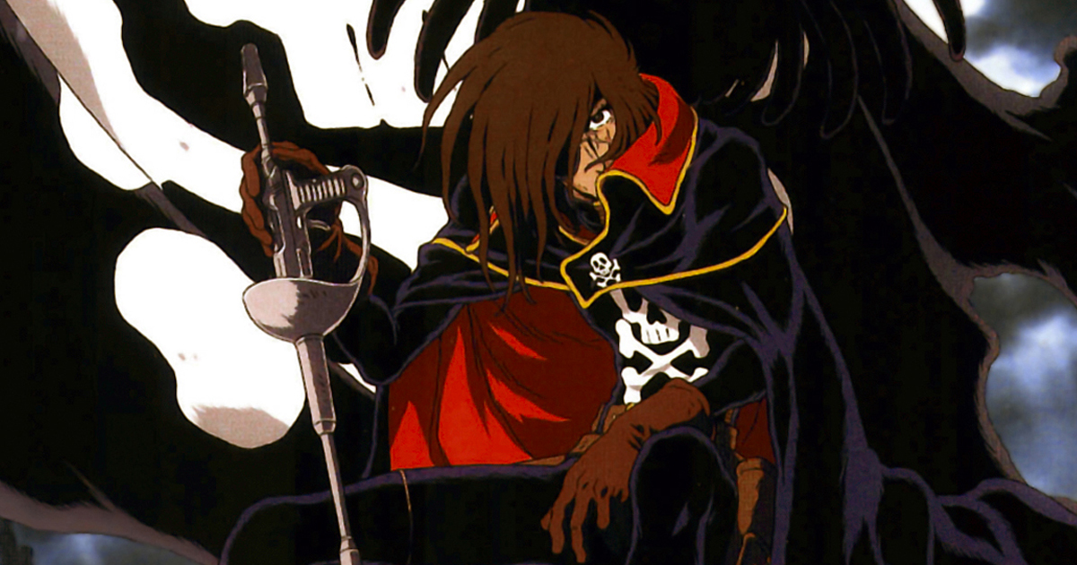 capitan harlock si poggia sulla sua spada, non mollerà mai - nerdface