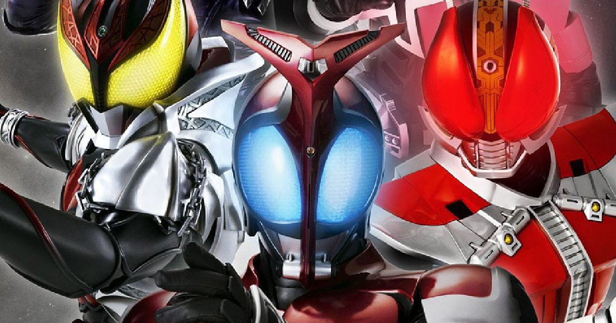 tre caschi di kamen rider - nerdface