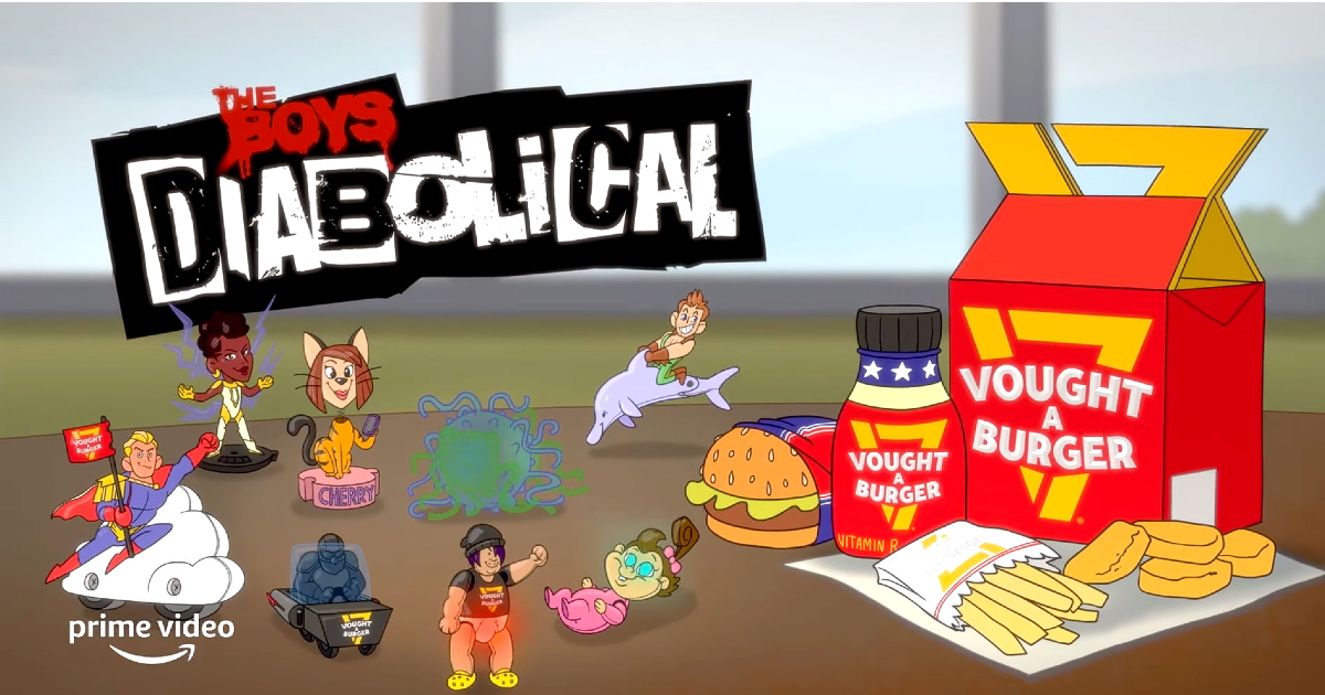 piccoli uomini e donne accanto a un happy meal del voight a burger - nerdface