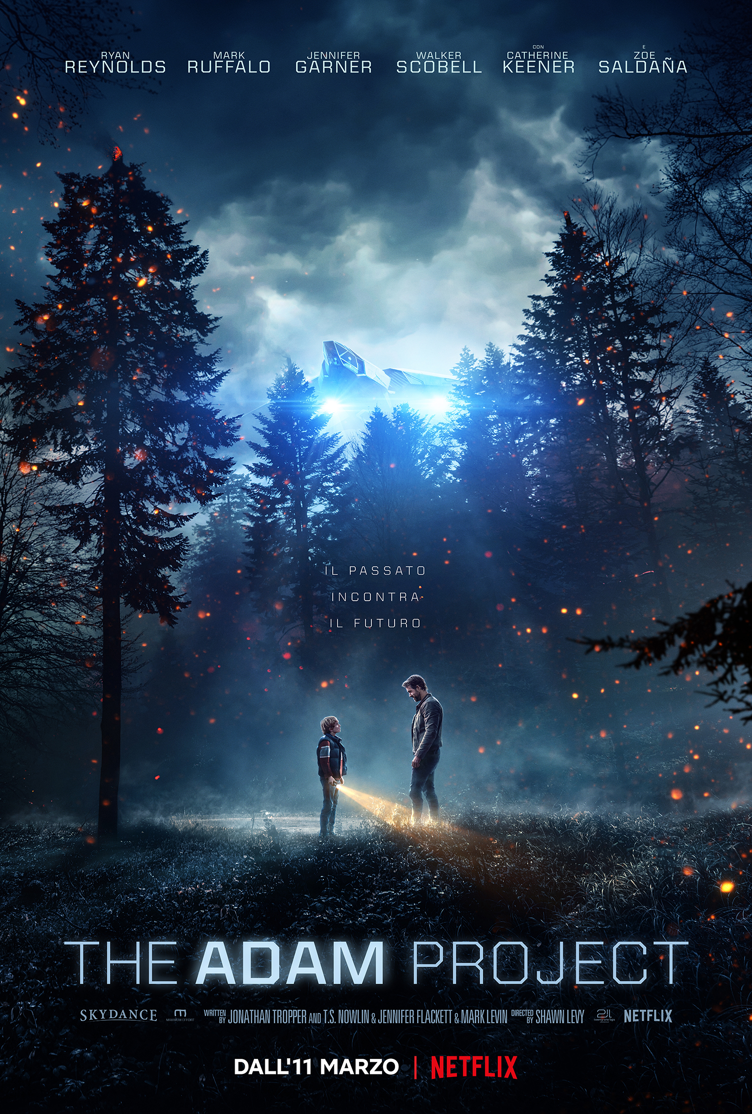 il poster del film mostra un uomo e un bambino nel bosco di notte - nerdface