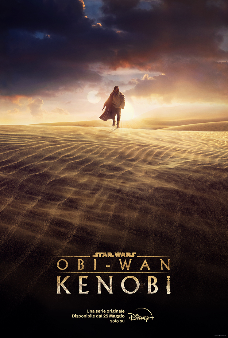 nel poster della serie, obi-wan kenobi cammina nel deserto - nerdface
