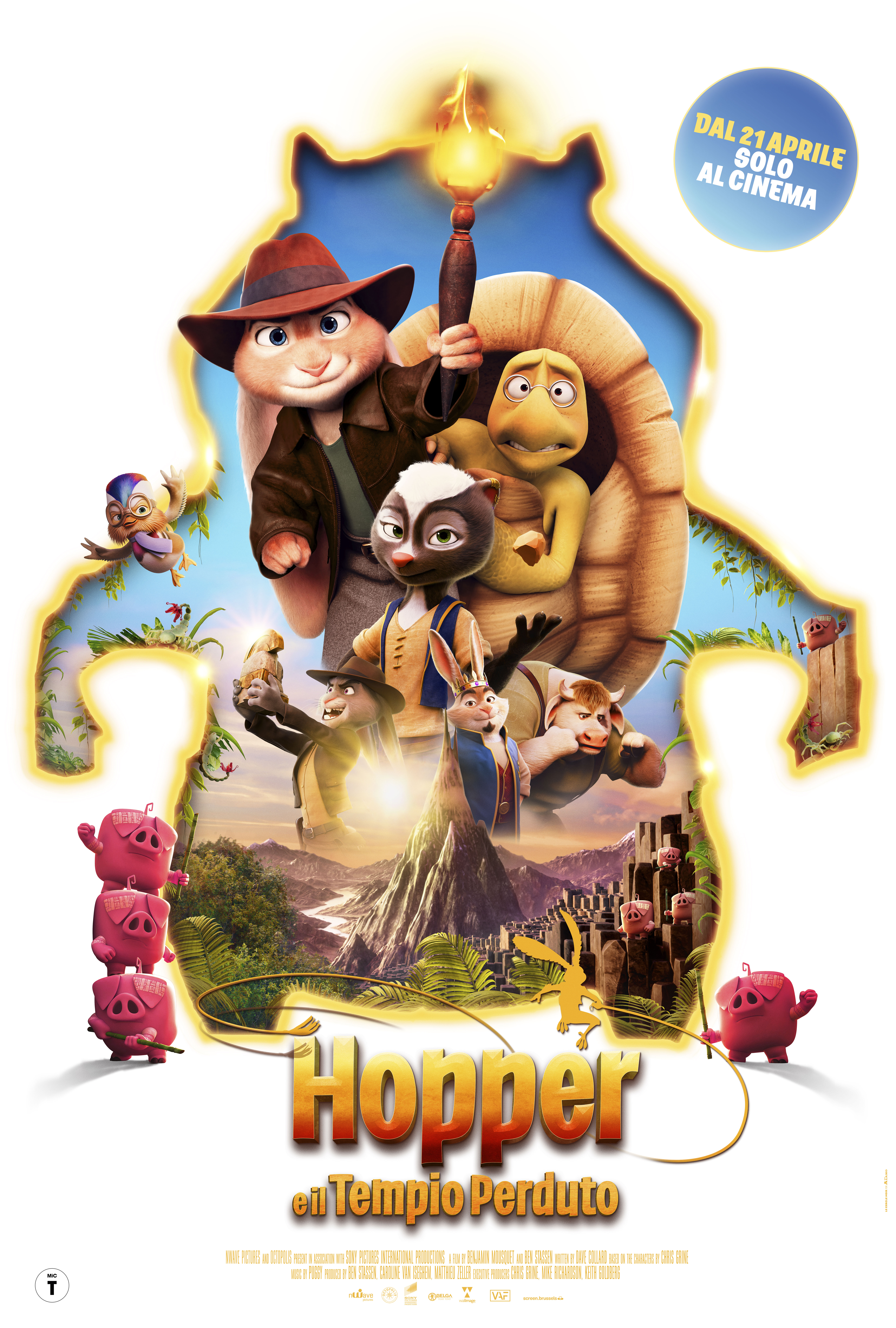 i personaggi di hopper e il tempio perduto nel poster ufficiale del film - nerdface