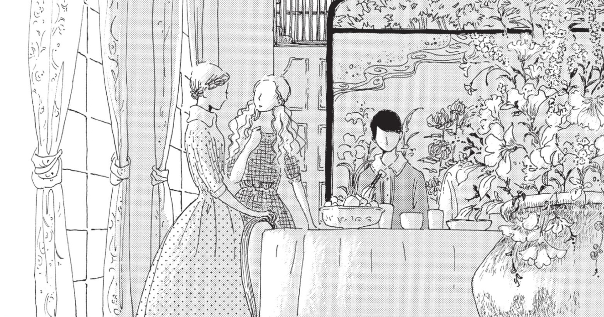 tre personaggi di Dobugawa discutono a tavola - nerdface