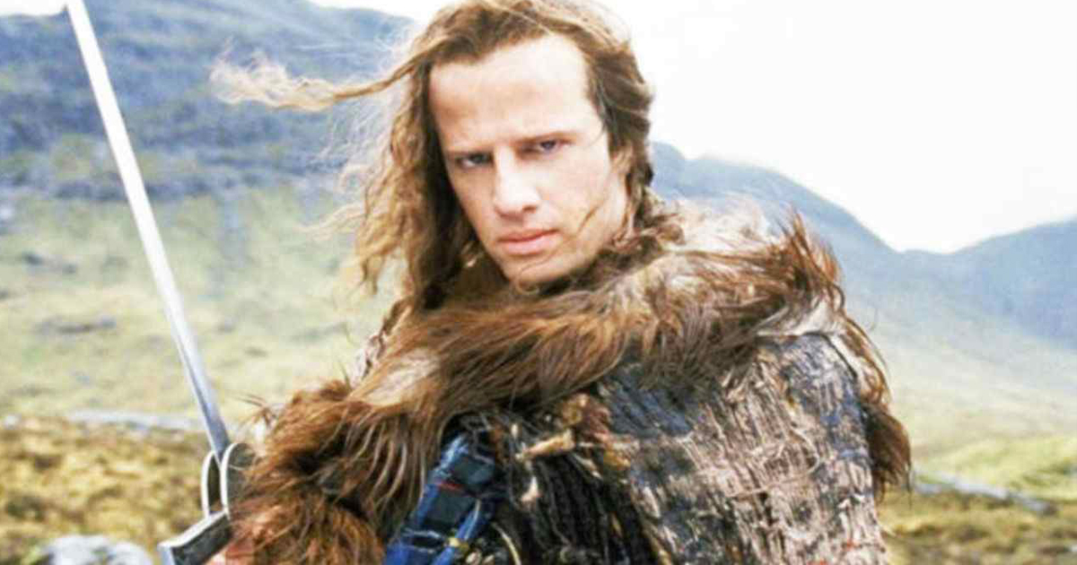 christopher lambert negli abiti da highlander scozzese - nerdface