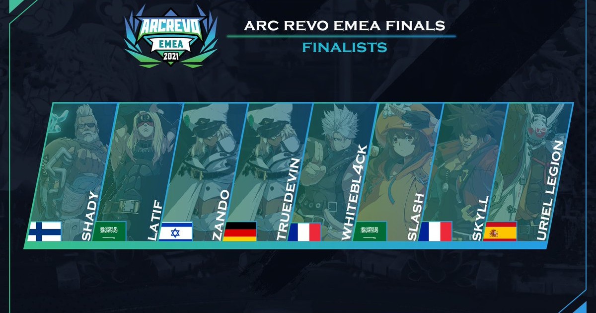 i giocatori partecipanti alle Guilty Gear -Strive- Arcrevo Emea Finals - nerdface