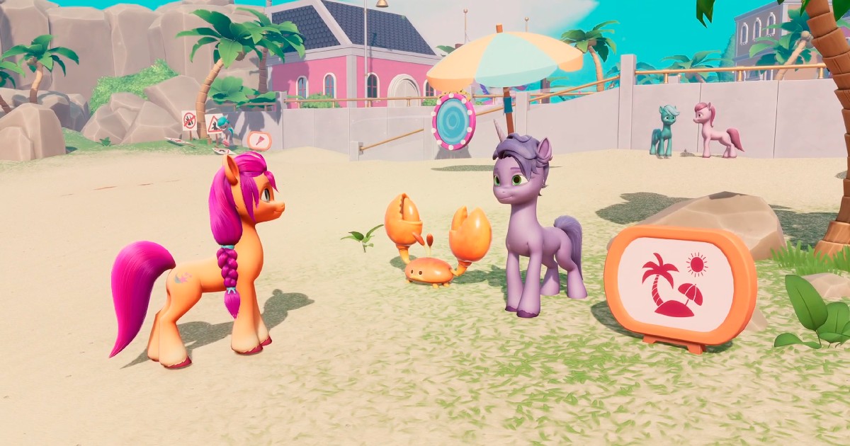 due my little pony sulla spiaggia in compagnia di un granchio - nerdface