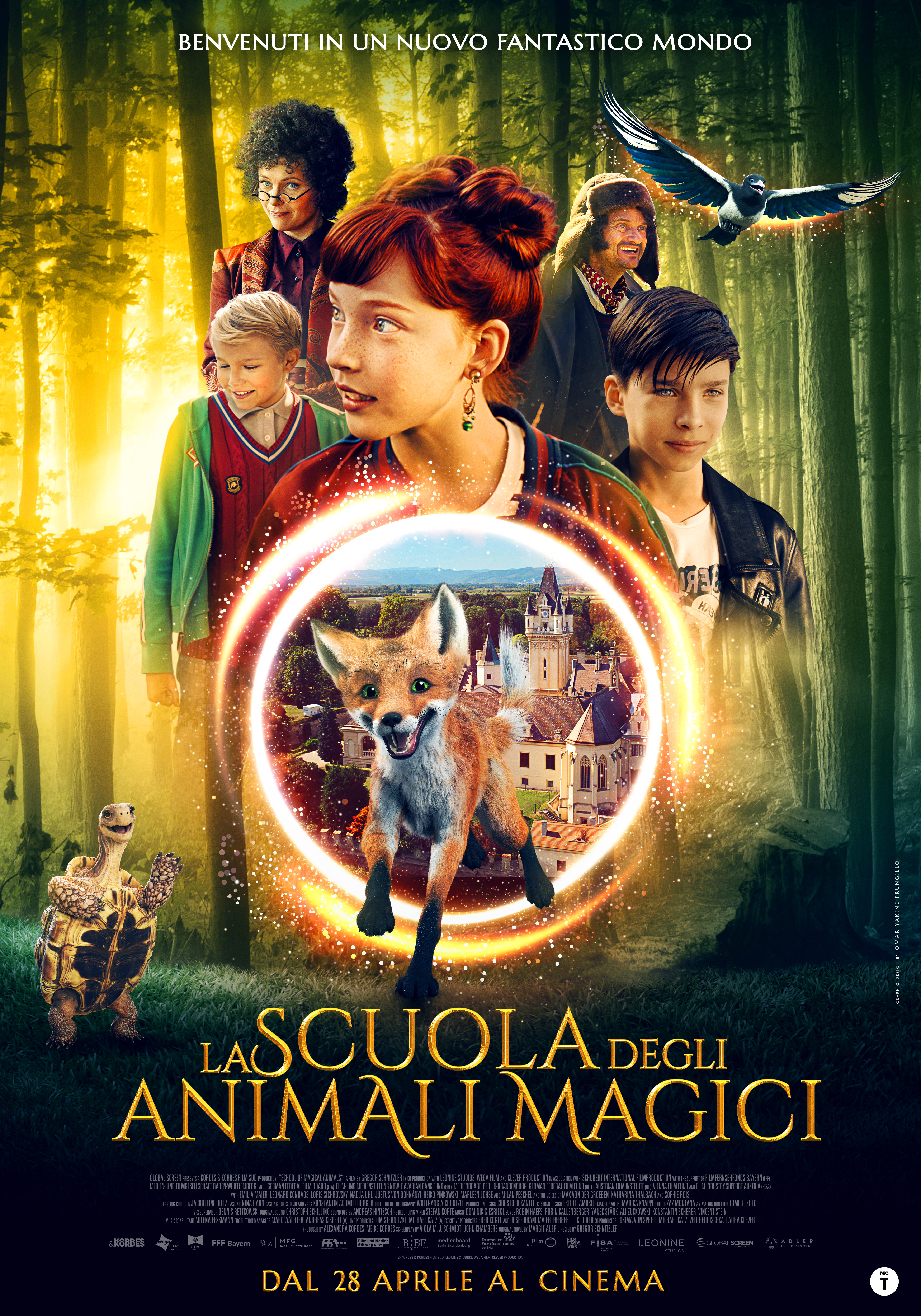 i personaggi de la scuola degli animali magici sono in primo piano nel poster del film - nerdface