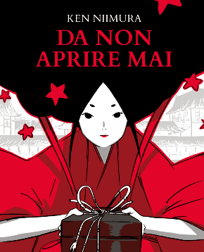 la copertina mostra una donna in kimono rosso con una scatola in mano - nerdface