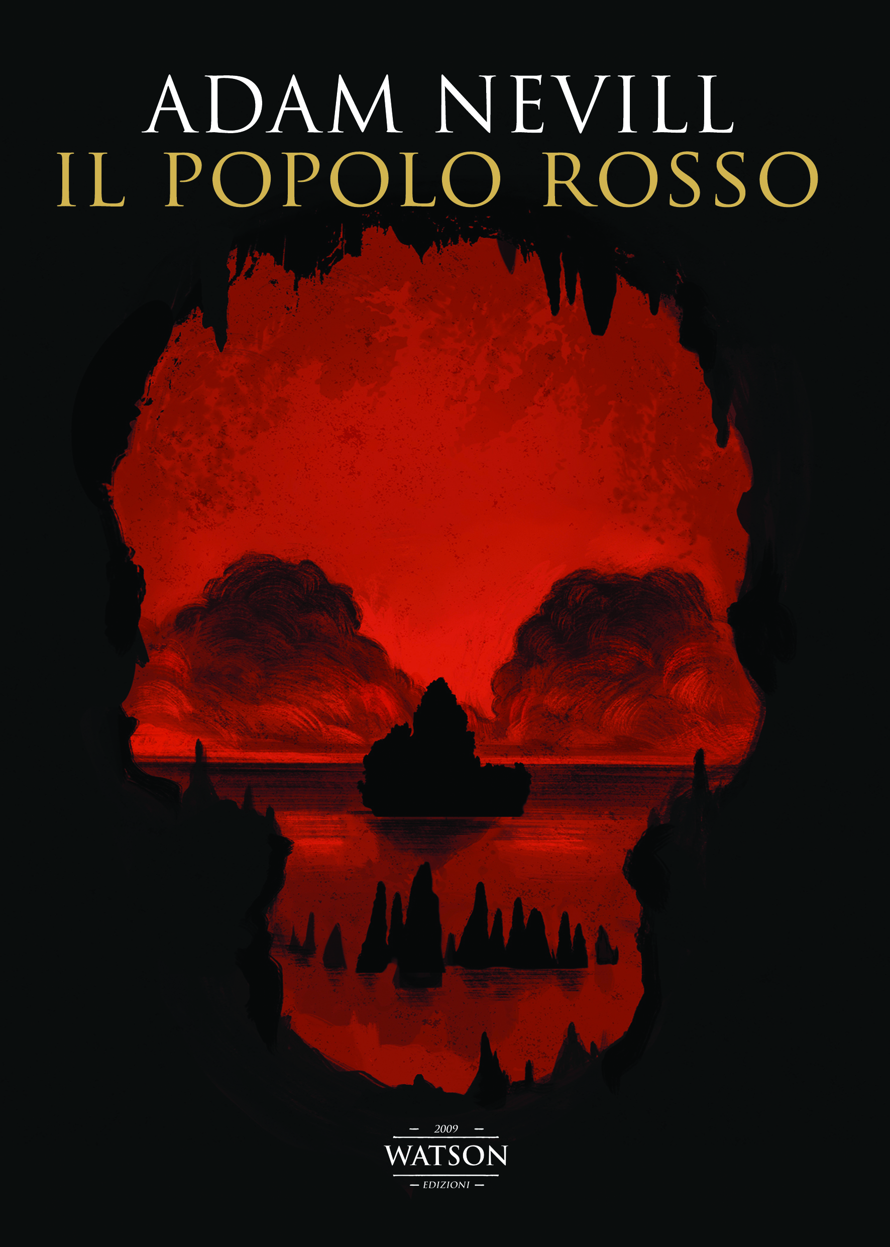 un teschio rosso troneggia sulla copertina del libro - nerdface