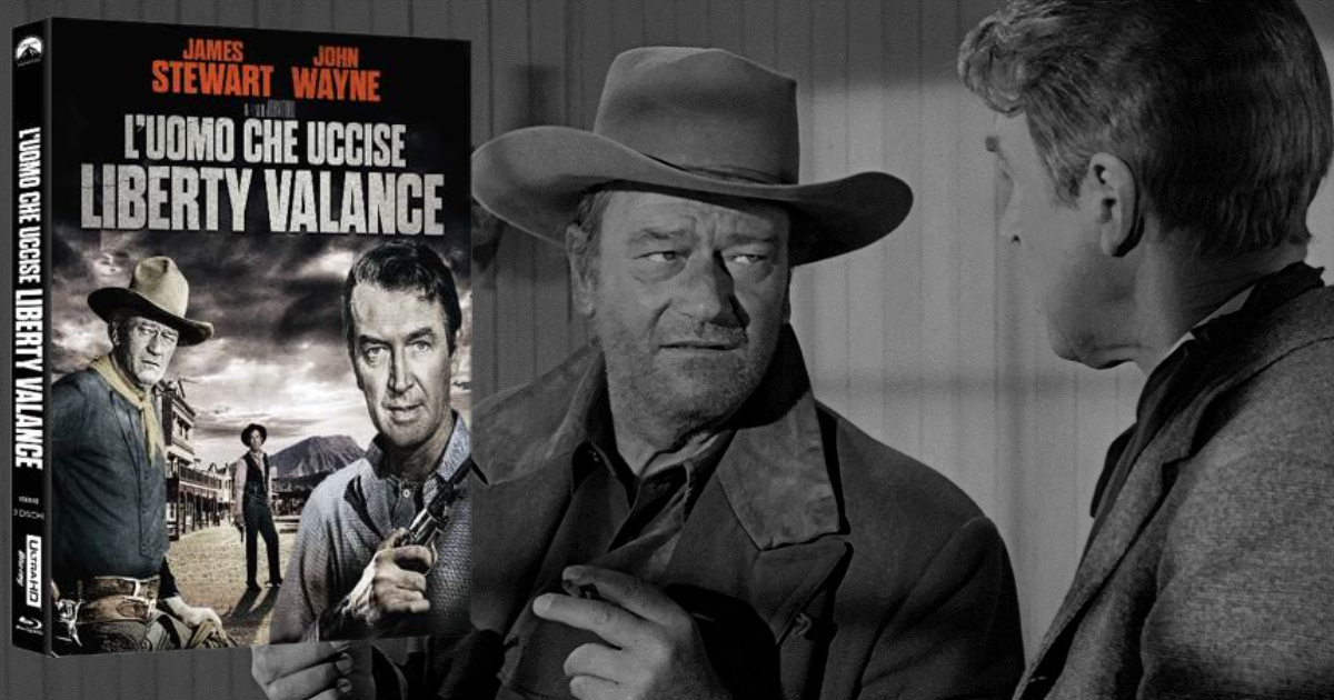 i due protagonisti de l'uomo che uccise liberty valance si parlano in una scena del film - nerdface