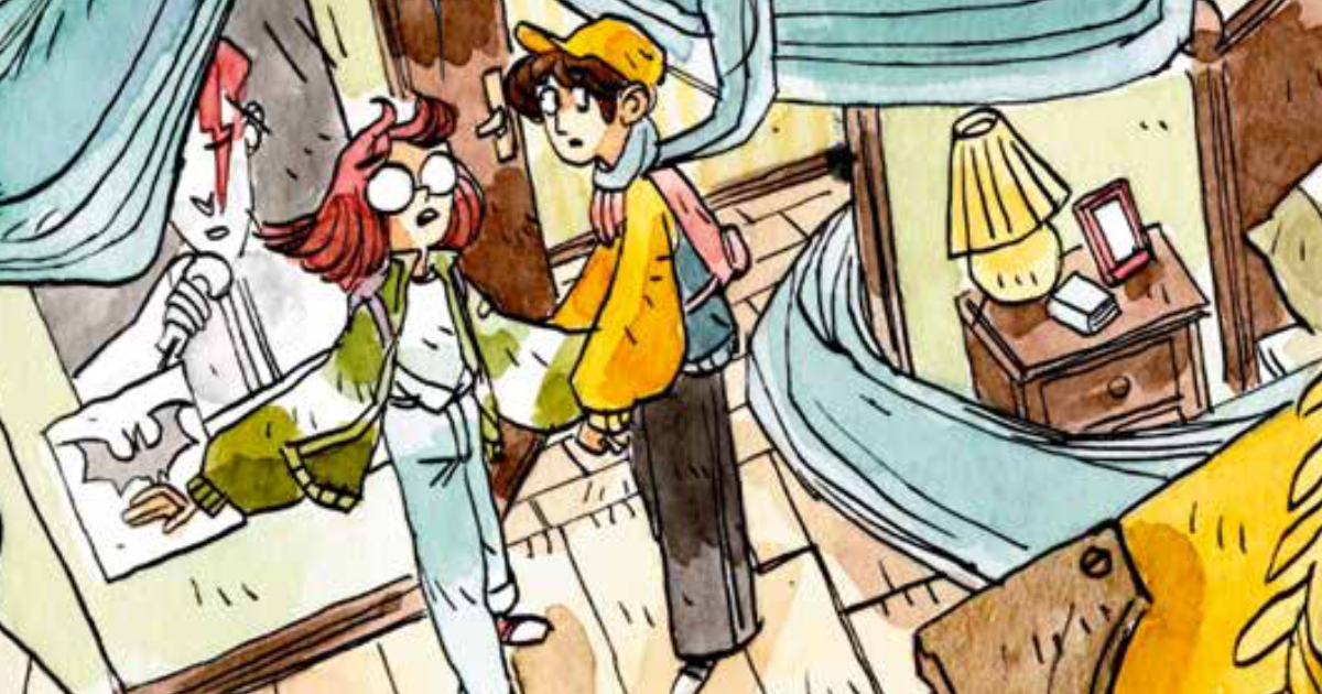 due personaggi di melvina e il dono del serpente appaioni preoccupati in un pannello del fumetto - nerdface