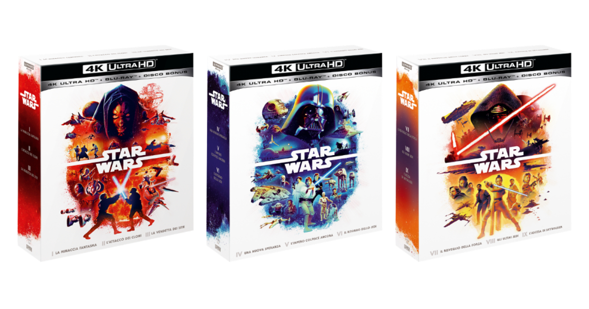 i box set della versione 4k di star wars - nerdface