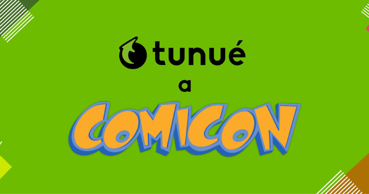il logo del comicon e quello di tunué in un'immagine promozionale della fiera - nerdface