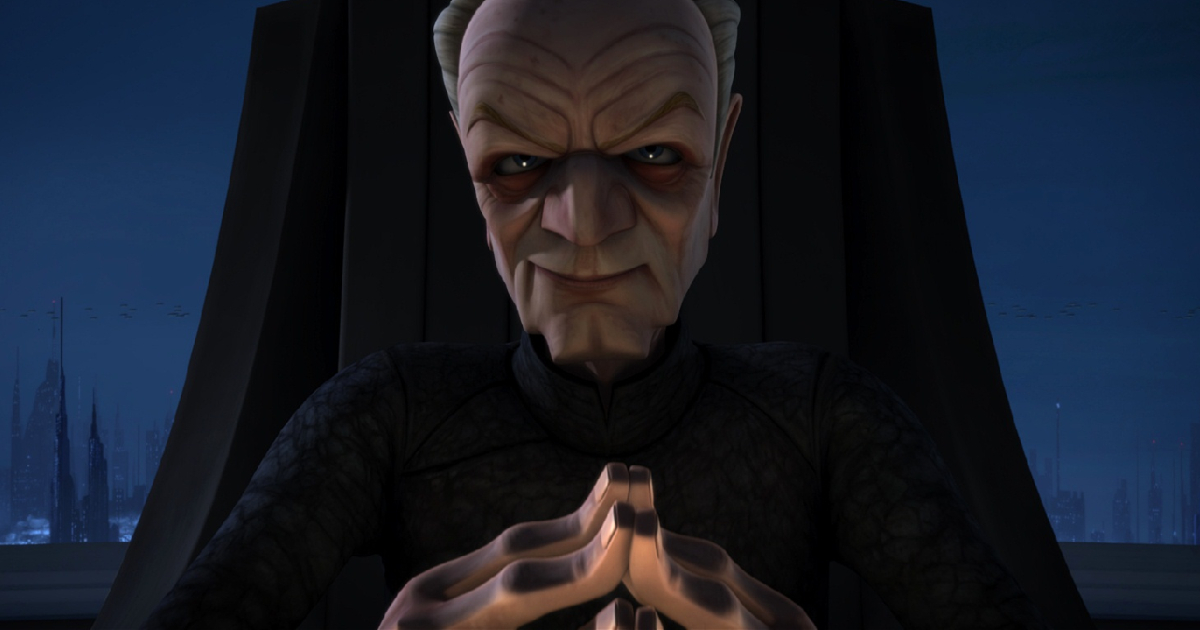 palpatine nella versione di the clone wars - nerdface