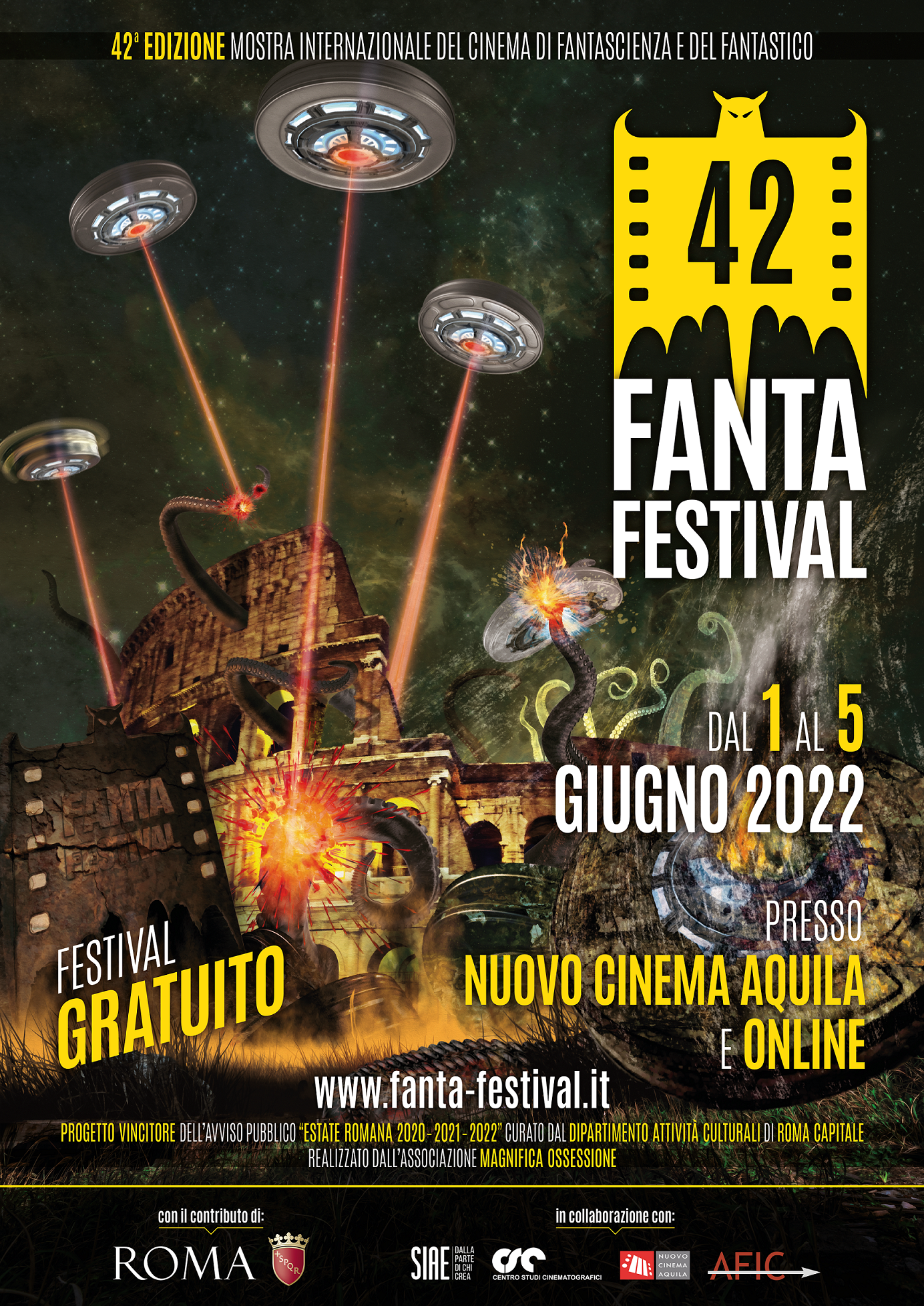 il poster dell'edizione 2022 del fantafestival - nerdface