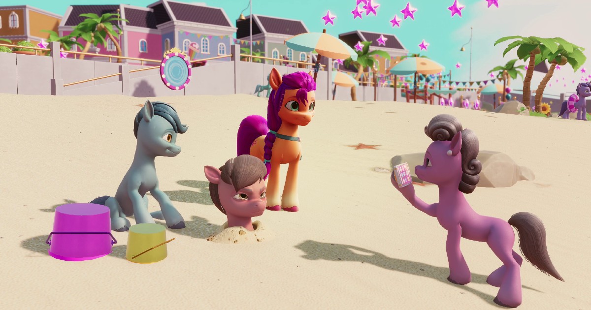quattro my little pony sulla spiaggia - nerdface