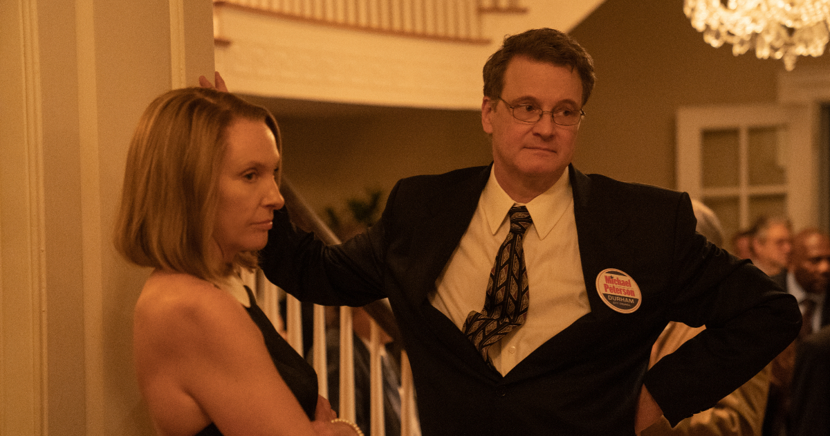 colin firth e toni collette in una scena di the staircase - nerdface