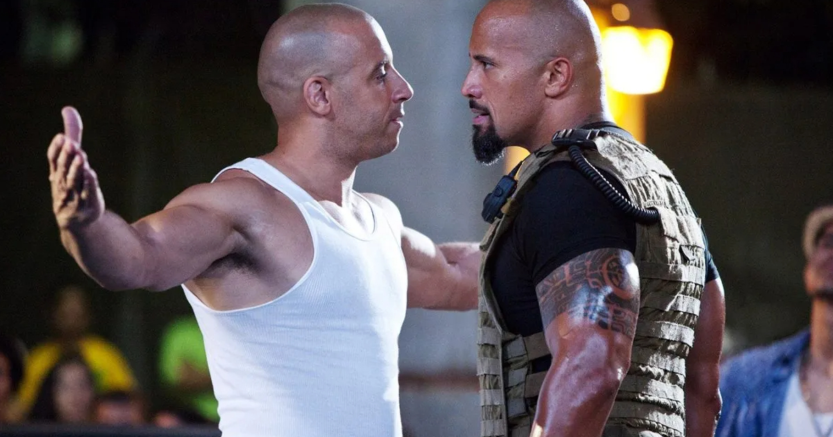 vin diesel fronteggia the rock sul set di fast and furious - nerdface
