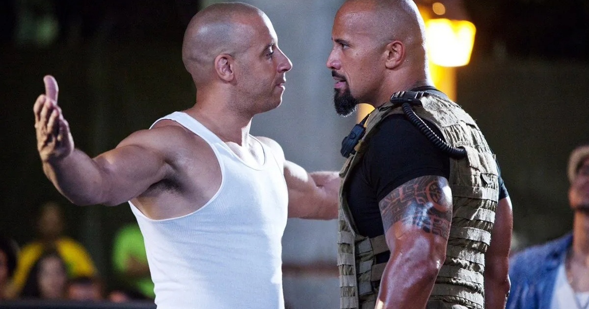 vin diesel fronteggia the rock dwayne johnson sul set di fast and furious - nerdface