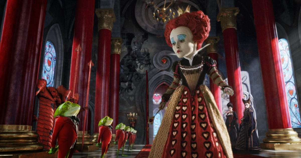 helena bonham carter è la regina di cuore in alice in wonderland - nerdface