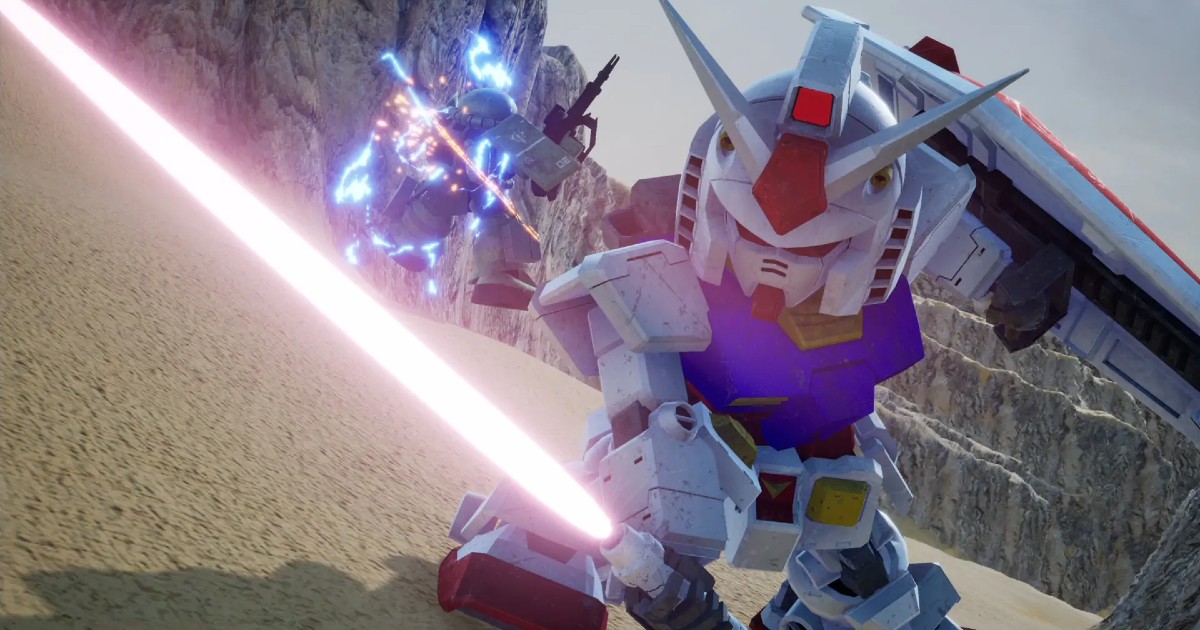 gundam con in mano una spada laser - nerdface