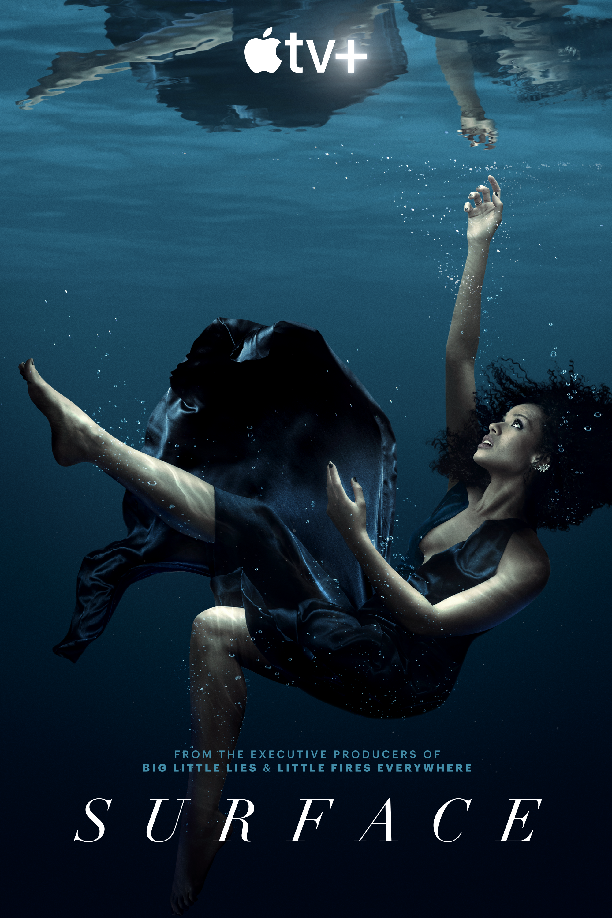 Gugu Mbatha-Raw è sott'acqua nel poster di surface - nerdface