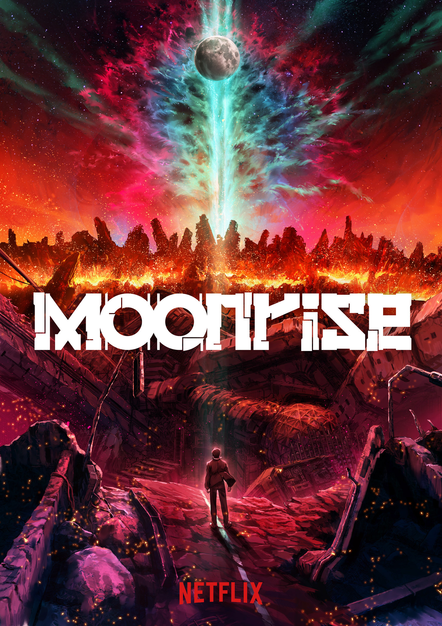 il protagonista di moonrise è al centro del poster della serie animata - nerdface