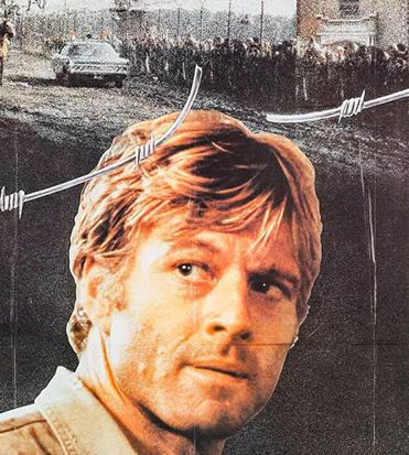 il poster di brubaker mostra robert redford davanti a un figlio spinato tagliato - nerdface