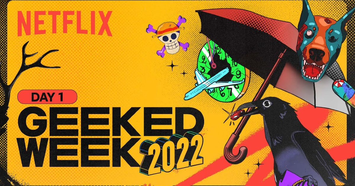 alcuni elementi tratti dalle serie netflix sono presenti nella locandina della prima giornata della geeked week - nerdface