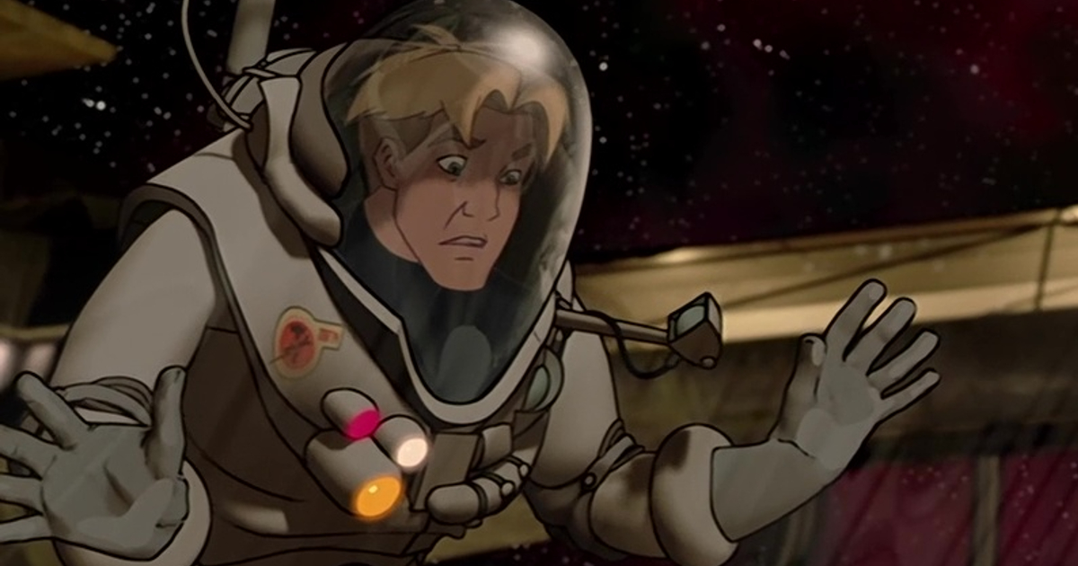 in titan ae il protagonista indossa una tuta spaziale - nerdface