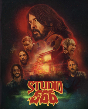 i volti dei foo fighters intorno allo studio 666 nel poster del film - nerdface
