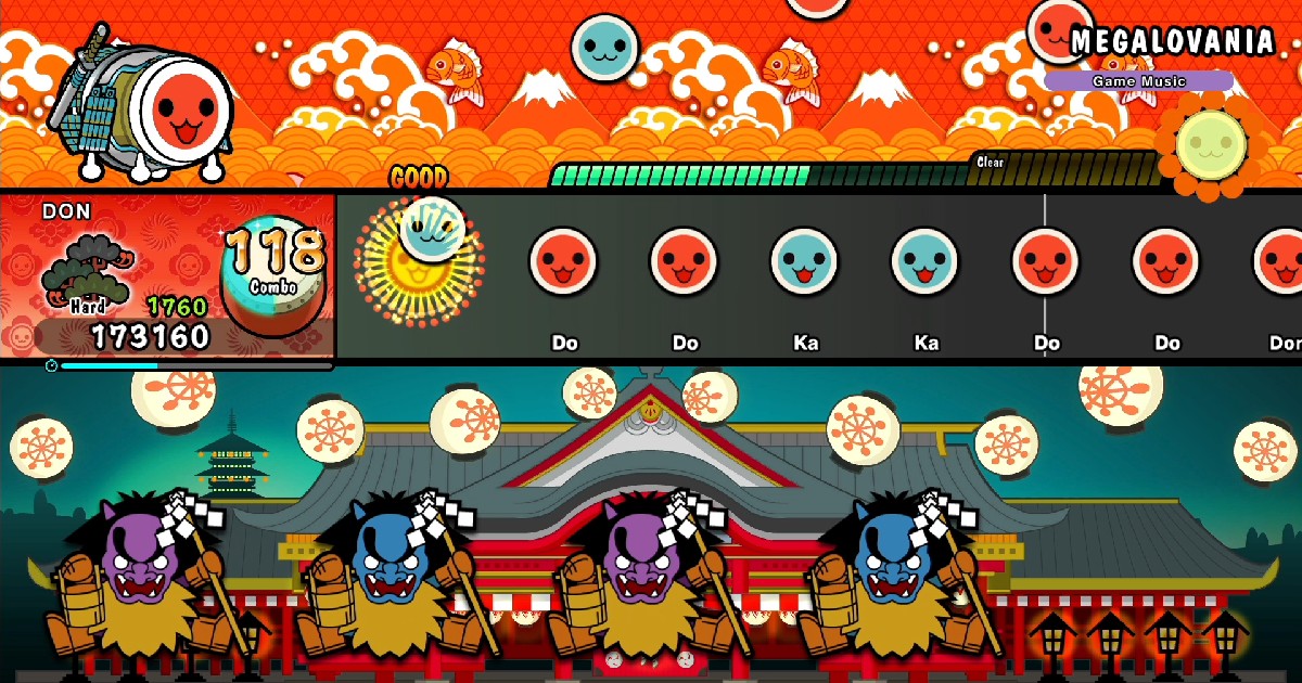 un livello di Taiko no Tatsujin Rhythm Festival - nerdface