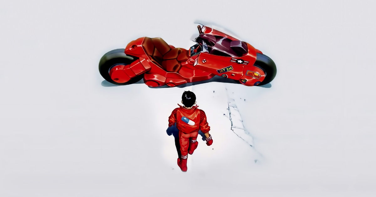 kaneda sta per salire sulla sua moto rossa in akira - nerdface