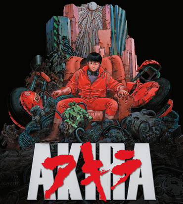 kaneda è seduto su una sorta di trono nel poster di akira - nerdface