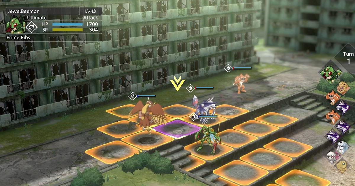 un fight all'interno di digimon survive - nerdface