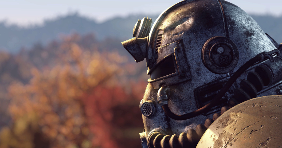 un pg con l'armatura atomica in fallout 76 - nerdface