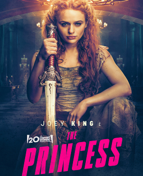 la giovane poggiata sulla sua spada nel poster di the princess - nerdface