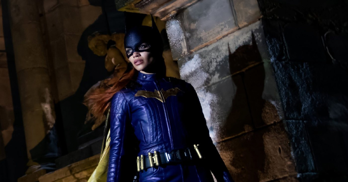 batgirl è su un tetto mentre osserva la città di Gotham - nerdface