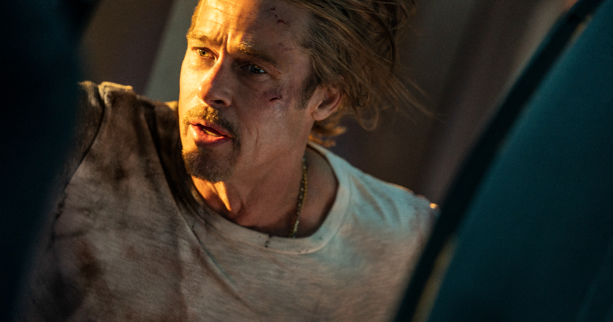 brad pitt capelli al vento in bullet train - nerdface