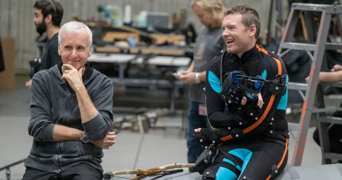 james cameron e sam worthington sul set di avatar - nerdface