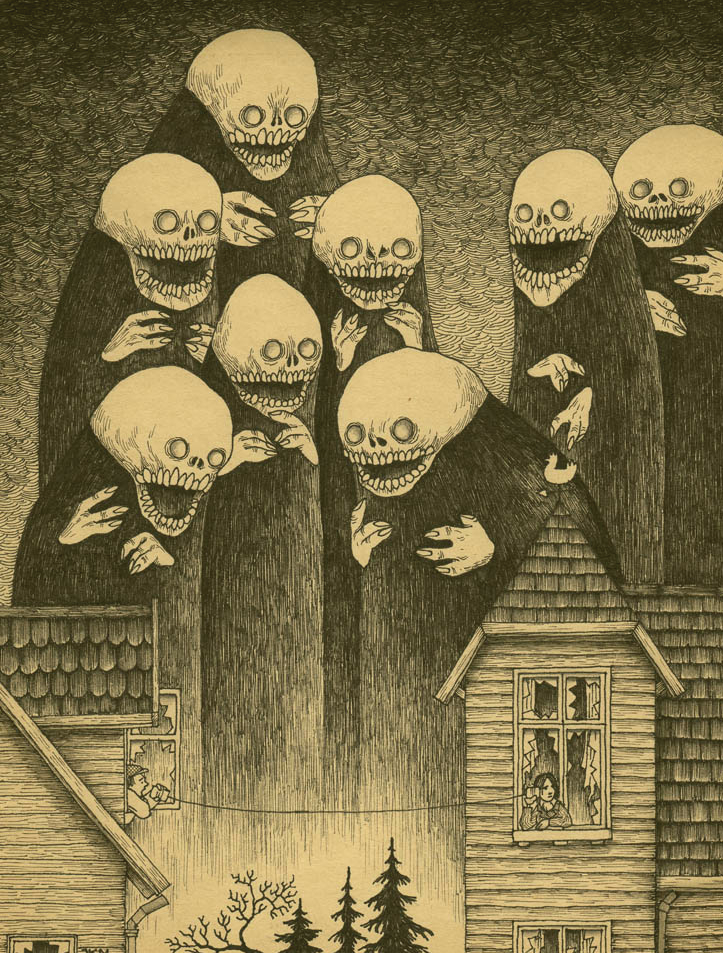 illustrazione di kenn mortensen dedicata ai mostri di h.p. lovecraft - nerdface