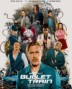 tutti i kikller del bullet train campeggiano nel poster del film - nerdface