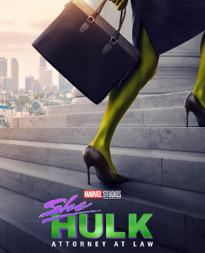 she-hulk sale le scale del tribunale nel poster della serie - nerdface