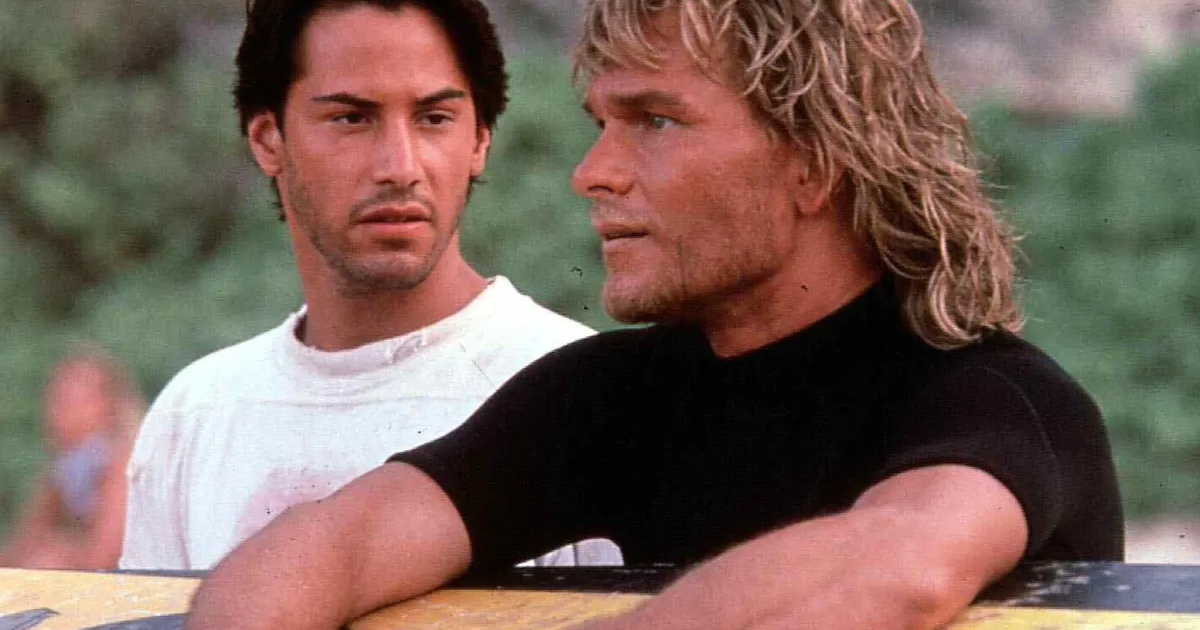 keanu reeves e patrick swayze in point break - nerdface